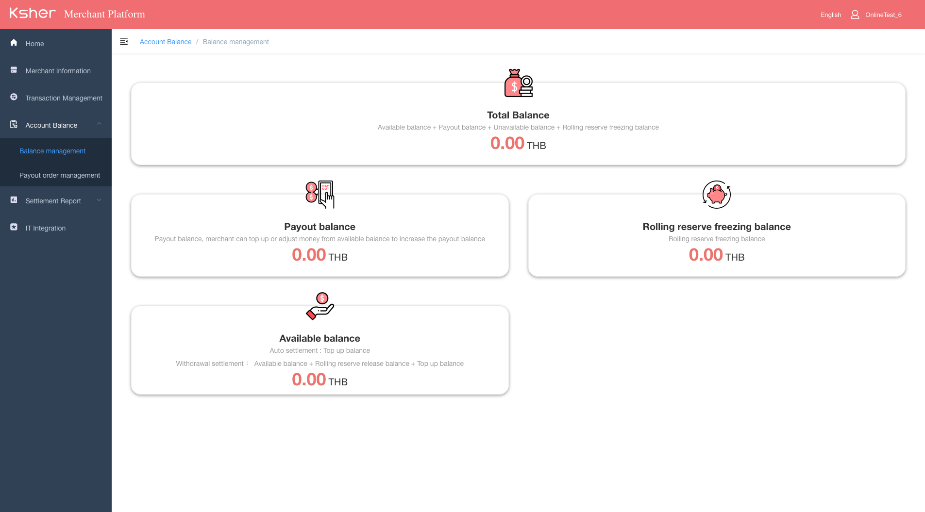 merchant platform balance management