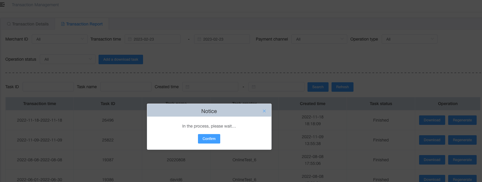 merchant platform transaction report4